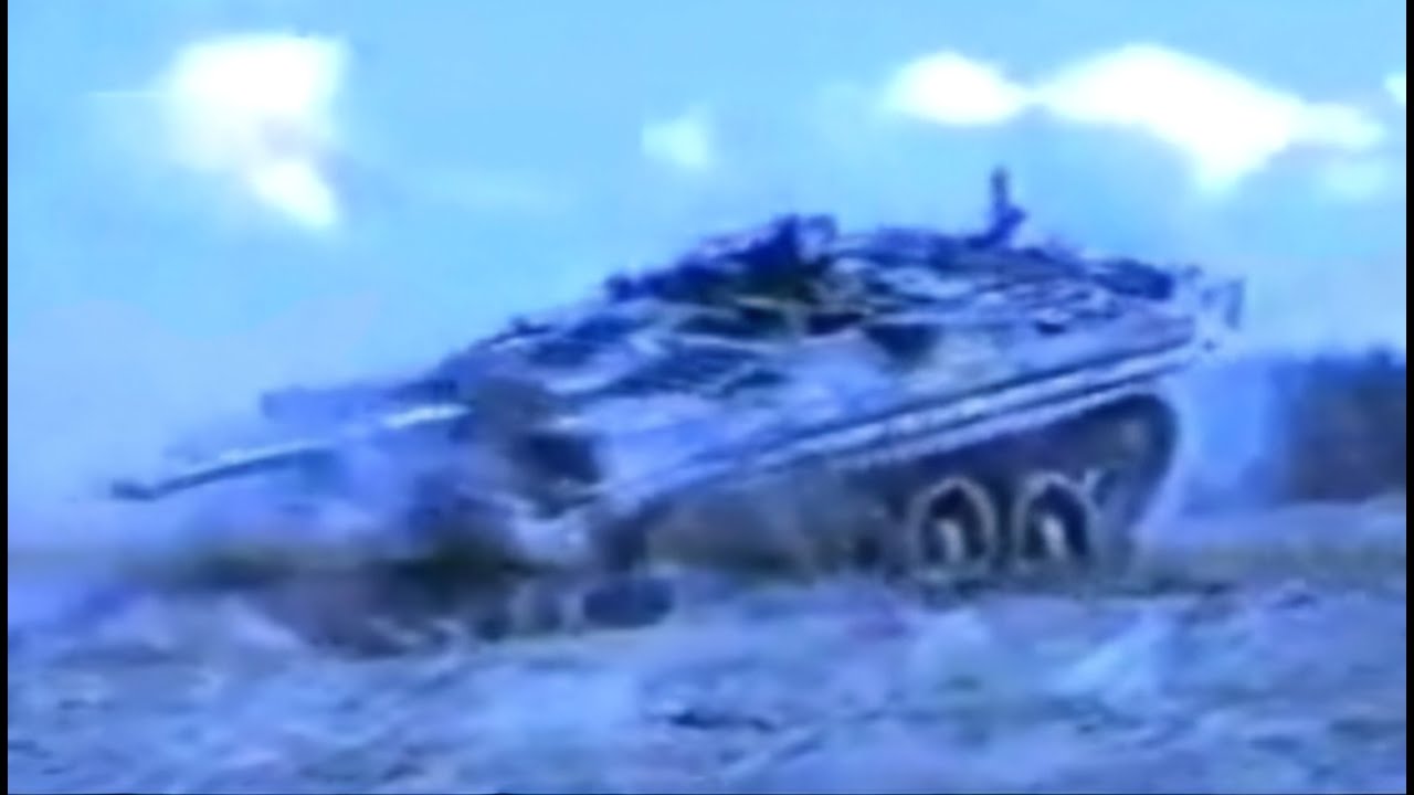 Swedish tanks drifting