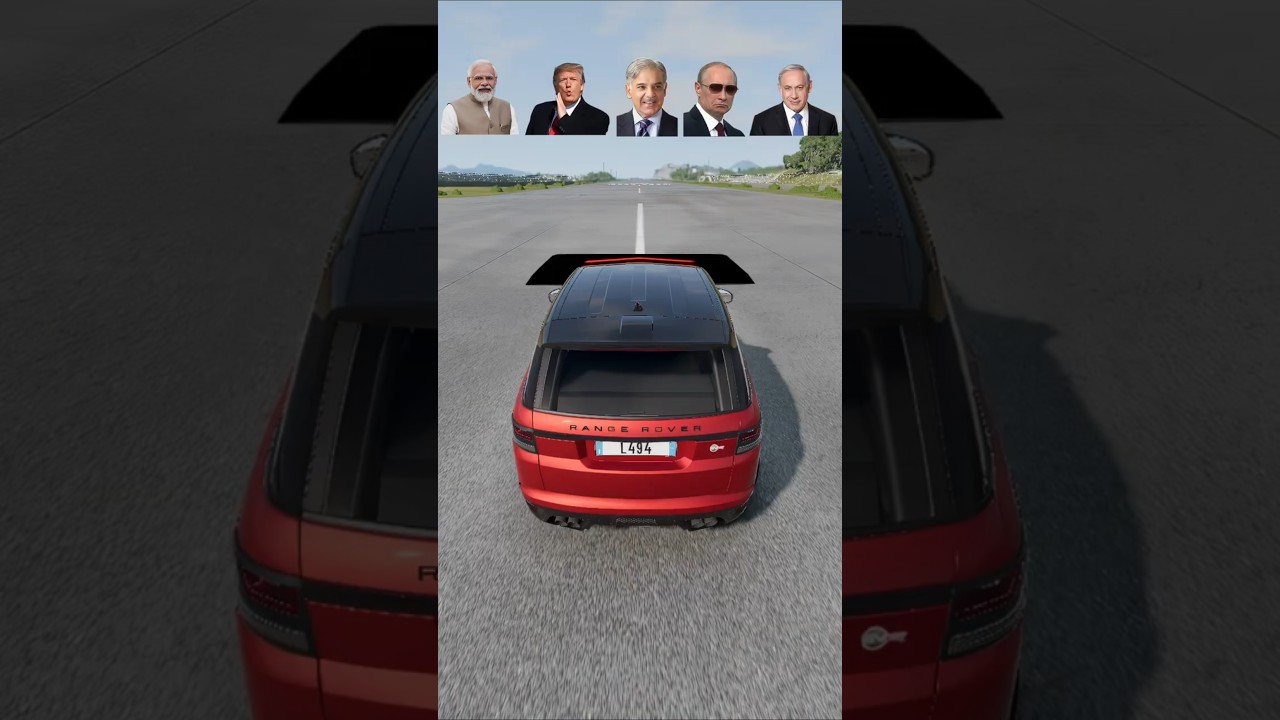 Car Crash Test - Narendra Modi vs Trump vs Putin vs Netanyahu vs Shehbaz
