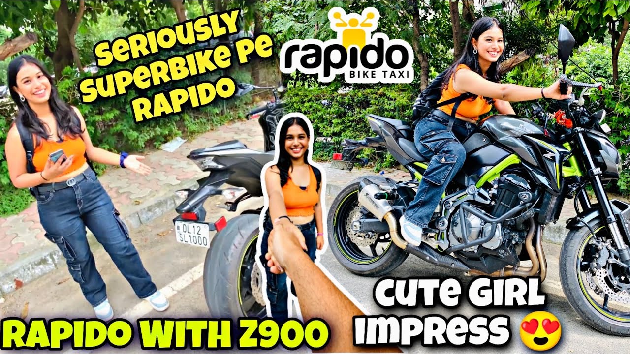 Rapido On Superbike Pank on Cute Girls 😍💞Her Shocking Raction | Cute Girl Impress ❤️Hogyi