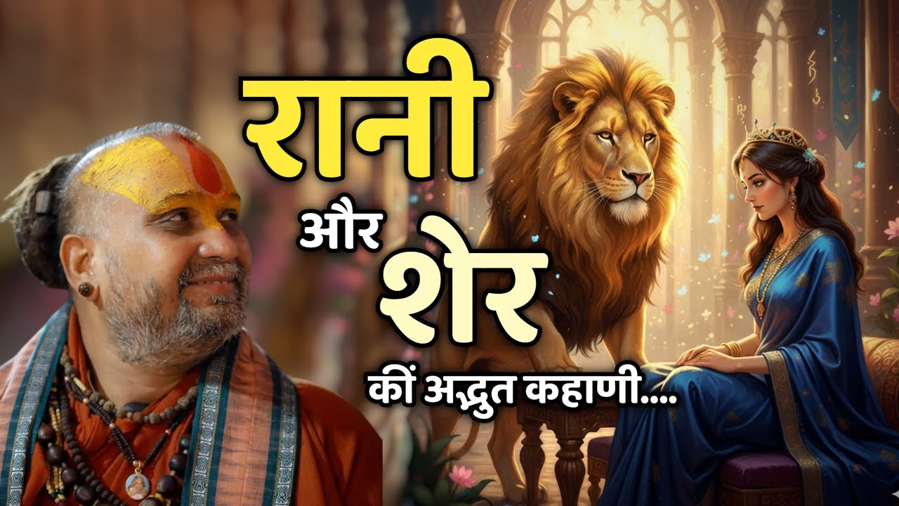 रानी और शेर कीं अद्भुत कथा... #viral #viralvideo #katha #rajendradasjimaharaj 