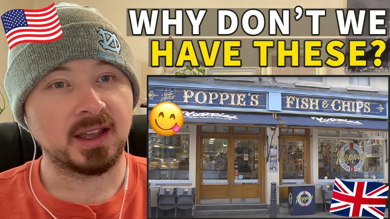 American Reacts to a British Fish and Chips Shop