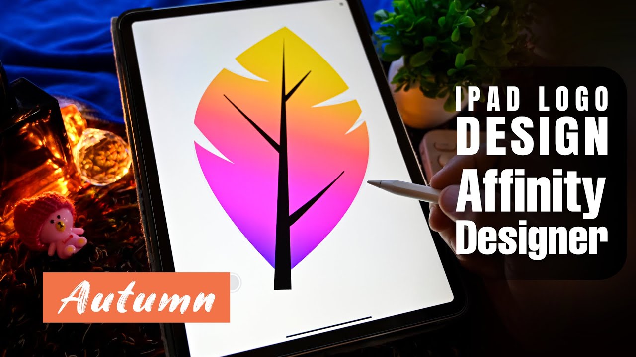 Autumn Leaf Logo Design on iPad Pro Affinity Designer App