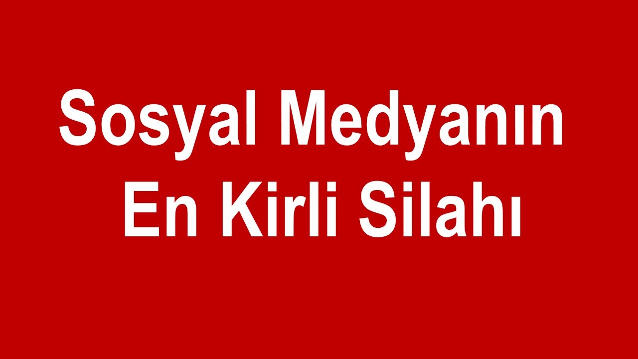 Sosyal Medyada İtibar Suikastı Nasıl Yapılır?