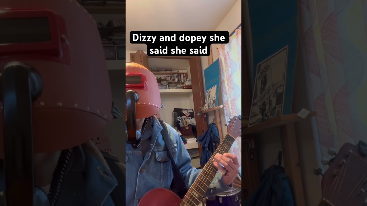 In far east Japan, Japanese one man band BLUESMAN plays the Beatles number she said she said.