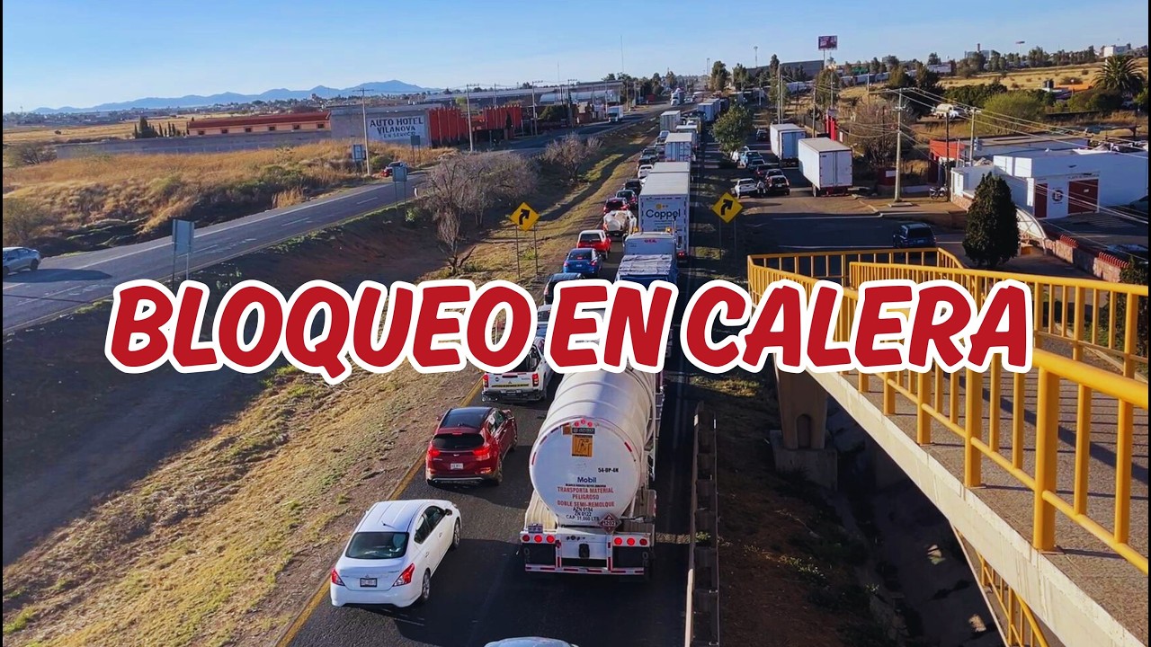 Carretera cerrada en Calera 🚧 Así lo vivimos