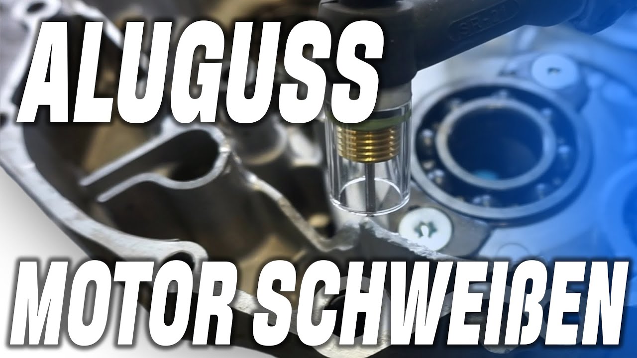 Aluguss Motorgehäuse Schweißen und ihr seht genau wie! Wig Schweißen Aluschweißen