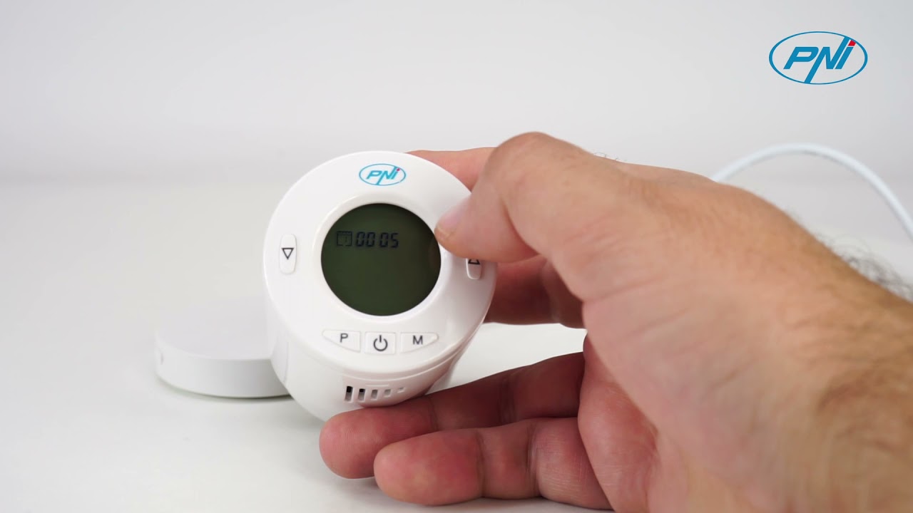 Cap termostatic inteligent PNI CT25T pentru calorifer, se conecteaza fara fir cu Hub PNI CT25WIFI RO
