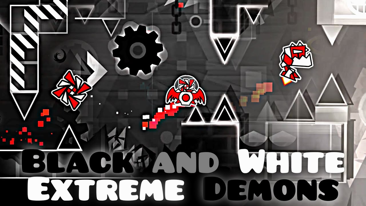 Топ-50 экстремальных демонов в черно-белой тематике | Geometry Dash [4K]