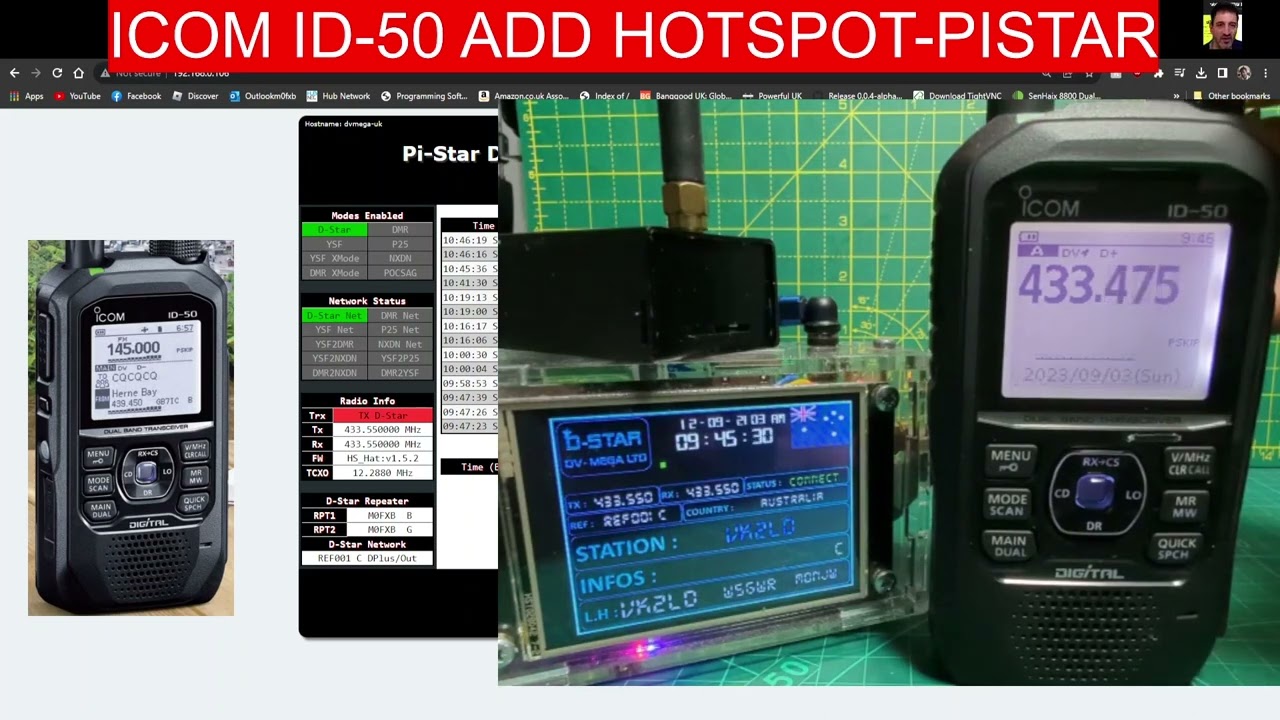 Настройка точки доступа ICOM ID-50 — режим DR и режим памяти, настройка DSTAR