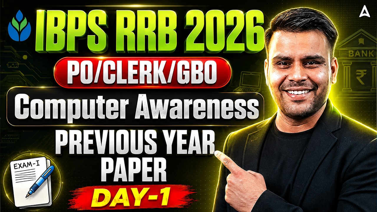 IBPS RRB 2026 PO/Clerk/GBO | Computer Awareness Previous Year Paper Day-1 | Complete Solution