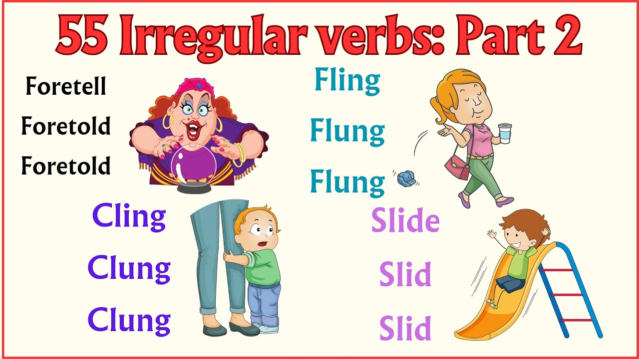 Lesson 53: Irregular verbs: The same in Two forms #englishvocabulary