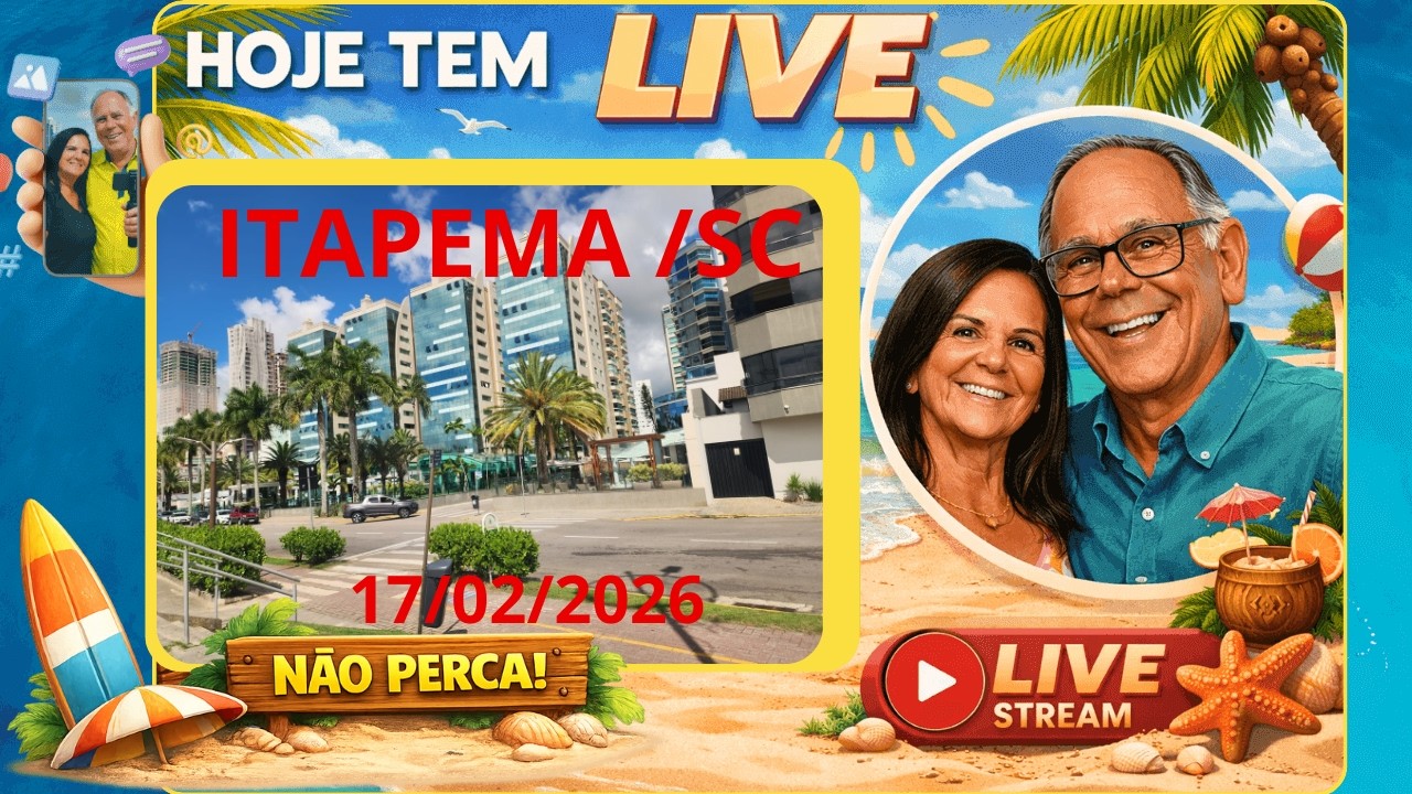 ITAPEMA  / SC  0RLA DA PRAIA CENTRAL AO VIVO   17/02/2026 = 9:00 HRS