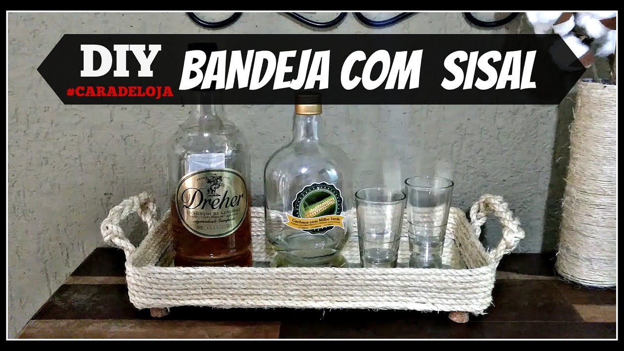 DIY | BANDEJA COM CORDA DE SISAL | #CARADELOJA | LETICIA ARTES