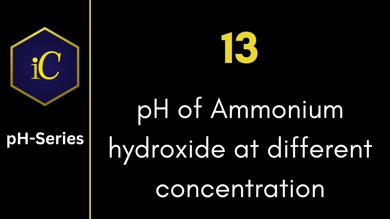 pH-13  pH of ammonium hydroxide at different concentration