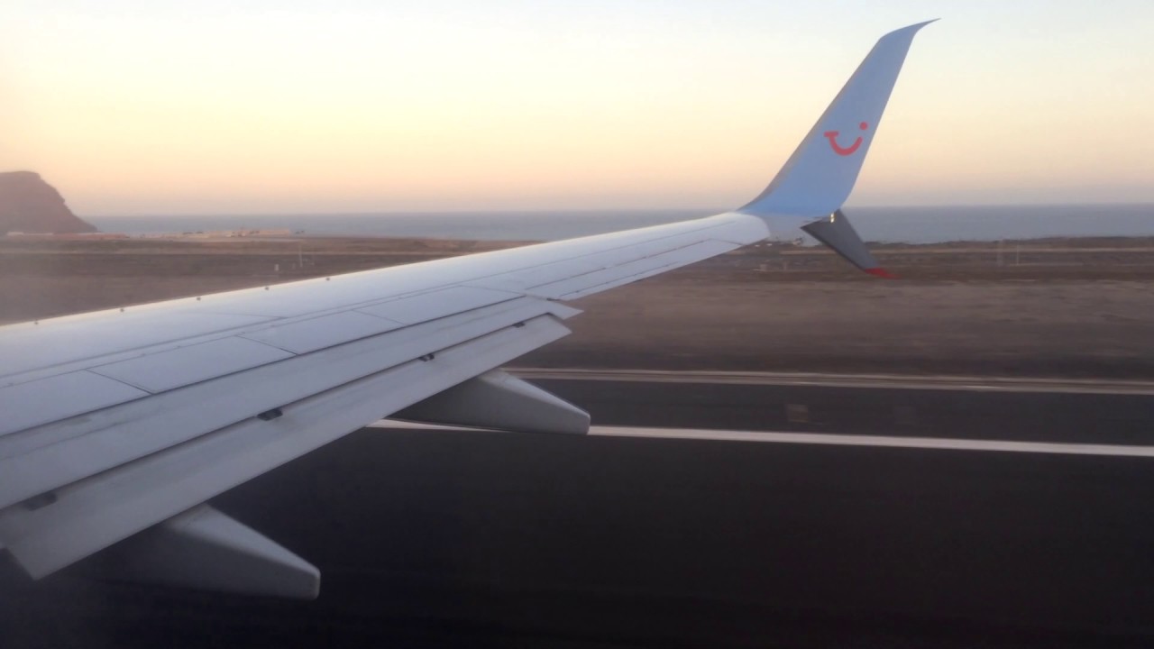 Thomson (TUI) 737-8K5 Takeoff Tenerife South (TFS / GCTS) - Sunset Takeoff