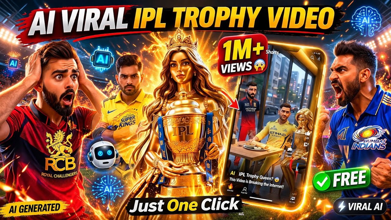 Ai Viral IPL Trophy Video Kaise Banaye | Trending IPL Emotional Videos Editing | Create IPL Shorts |