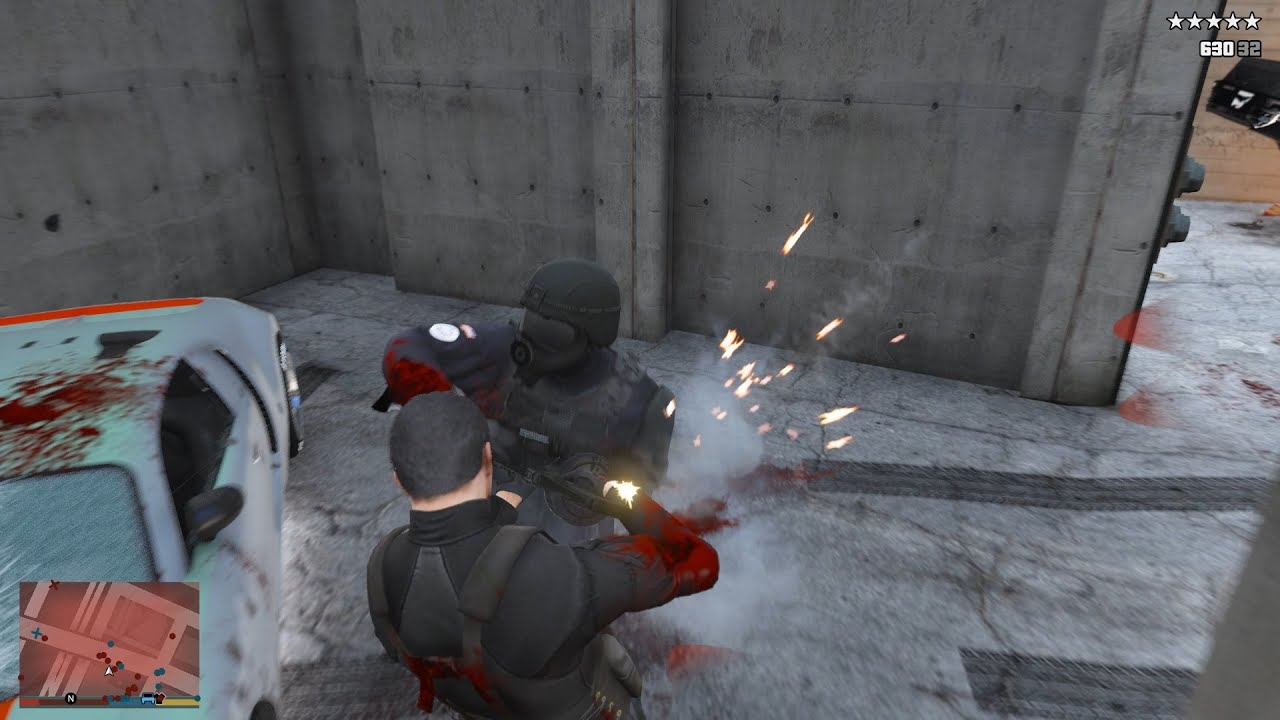 GTA 5 [PEV:SALE] - LSPD Shootout + Epic 5 Star Police Chase Escape