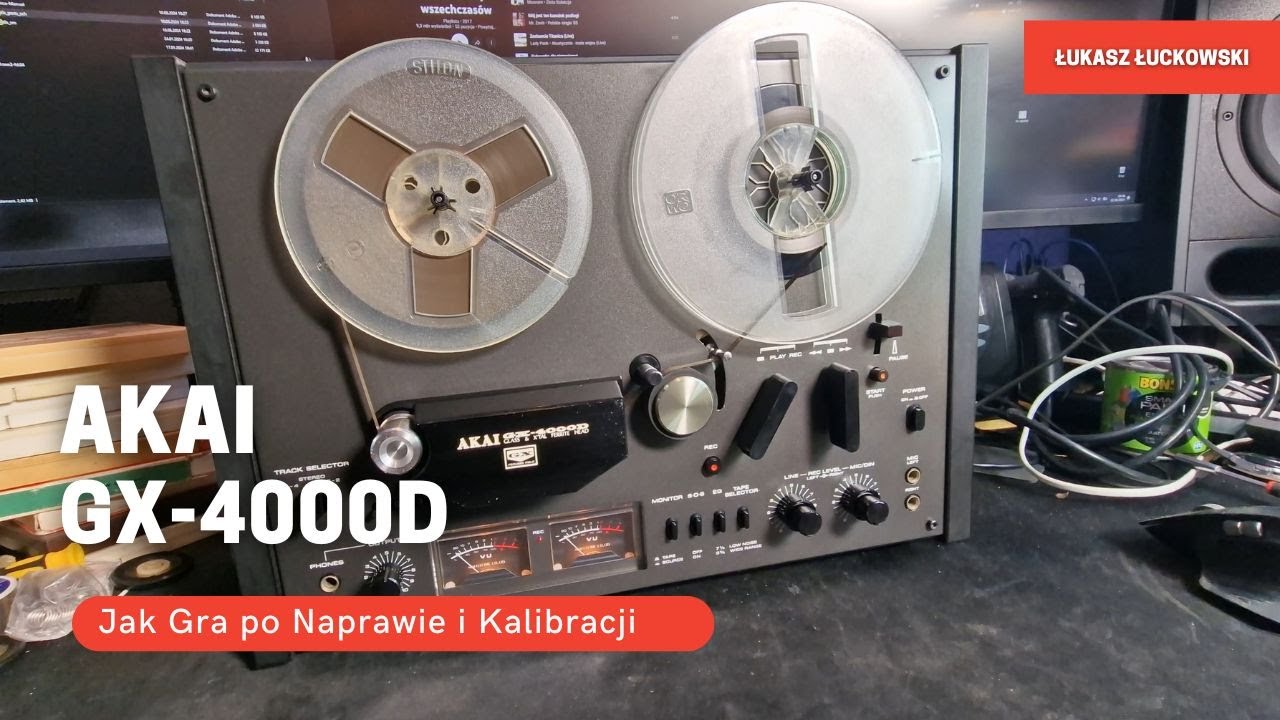 Magnetofon Szpulowy AKAI GX 4000D Jak Gra po Naprawie