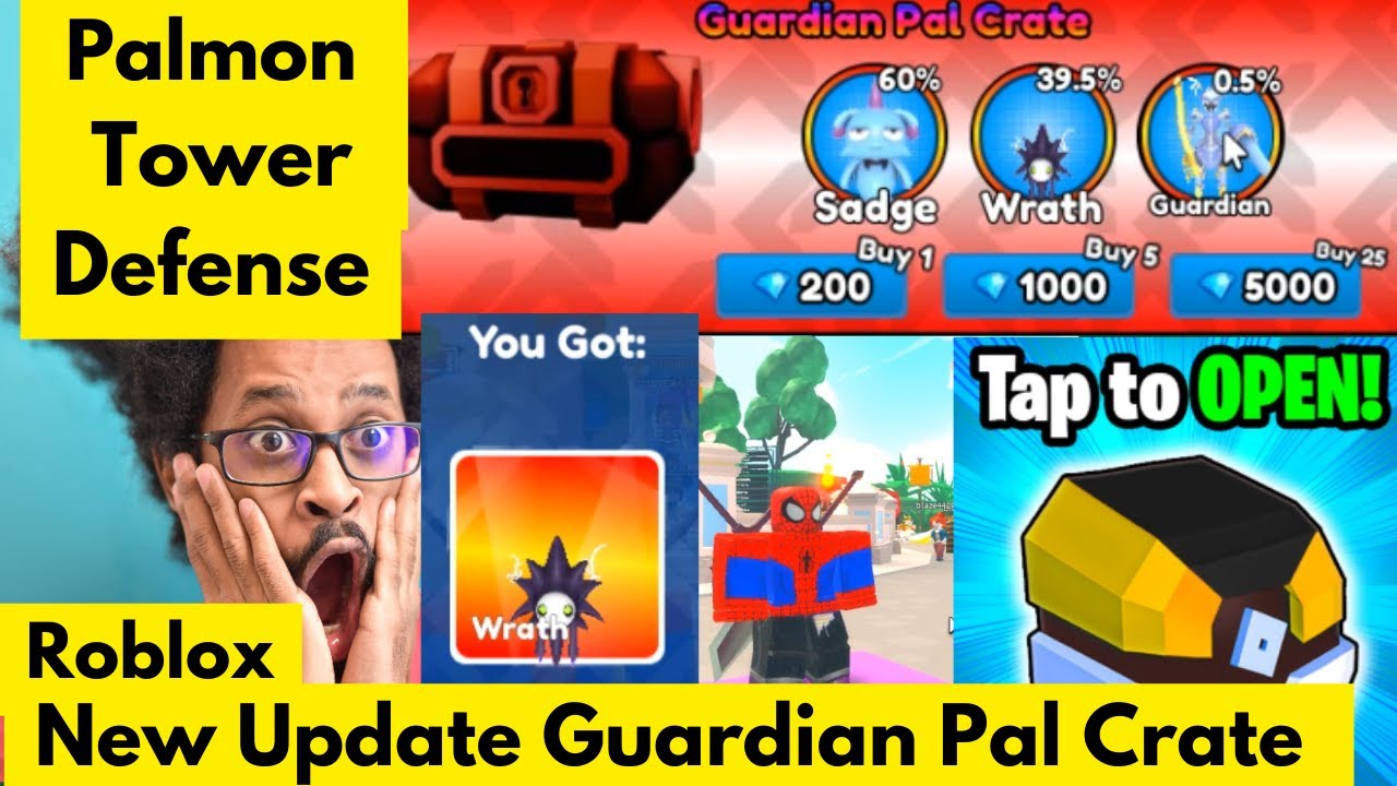 New Update Guardian Pal Crate at Palmon Tower Defense Roblox best Unit for Farming