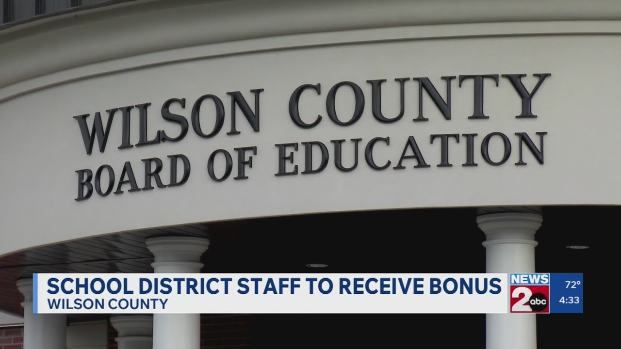 School staff in Wilson County to receive bonuses