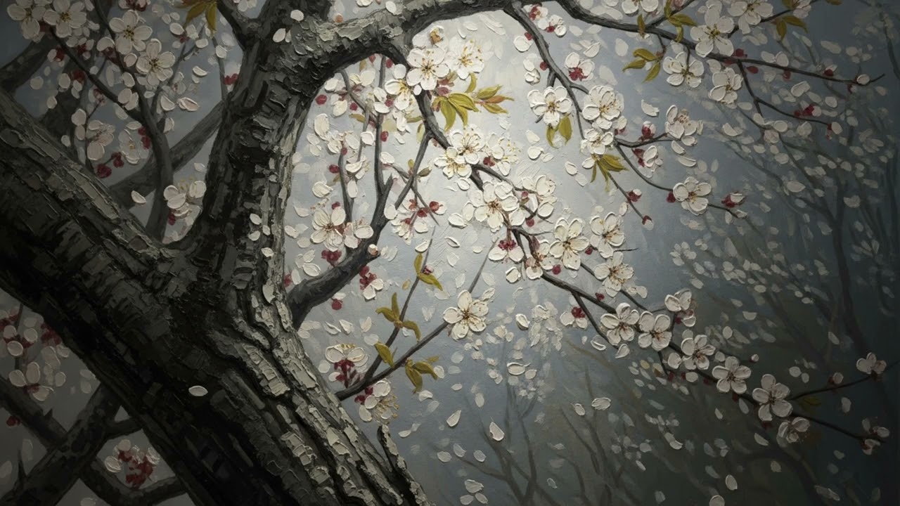 4K ART TV: Viral Spring Awakening | Heavy Impasto for Your Screensaver | 편안한 분위기 (Cozy Ambience