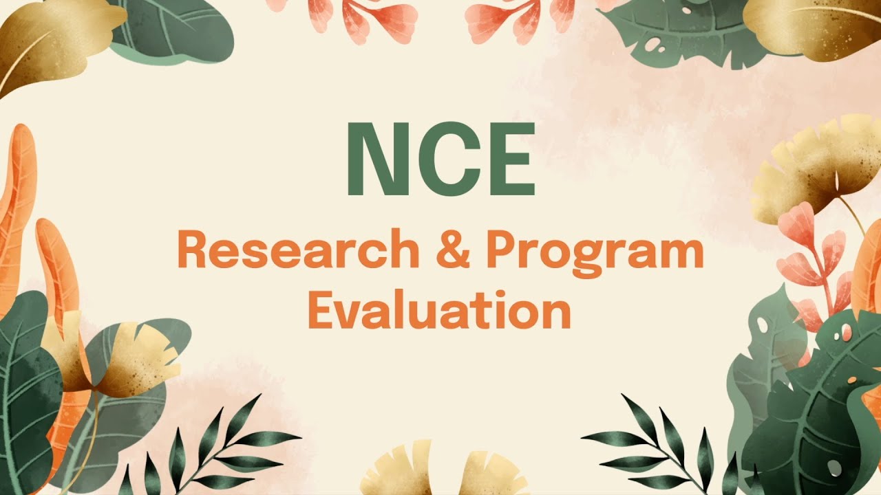 Research Program Evaluation NCE | Statistics for Counselors | NCE Study Review #nceexam #nceprep