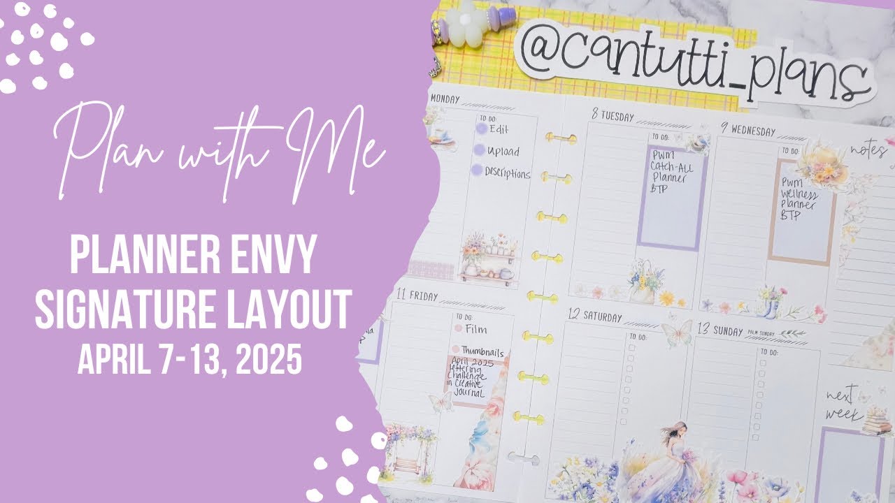 Plan with Me // Planner Envy Signature Layout // April 7-13, 2025