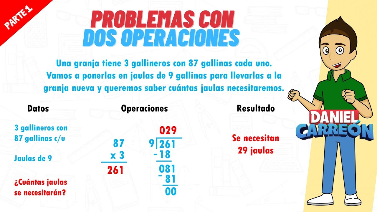 PROBLEMAS CON 2 OPERACIONES PT1 Super facil, para principiantes