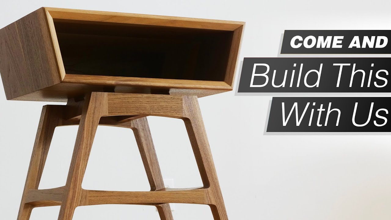 Building A Modern Side Table / Nightstand - Come To Our Shop And Build One With Us!