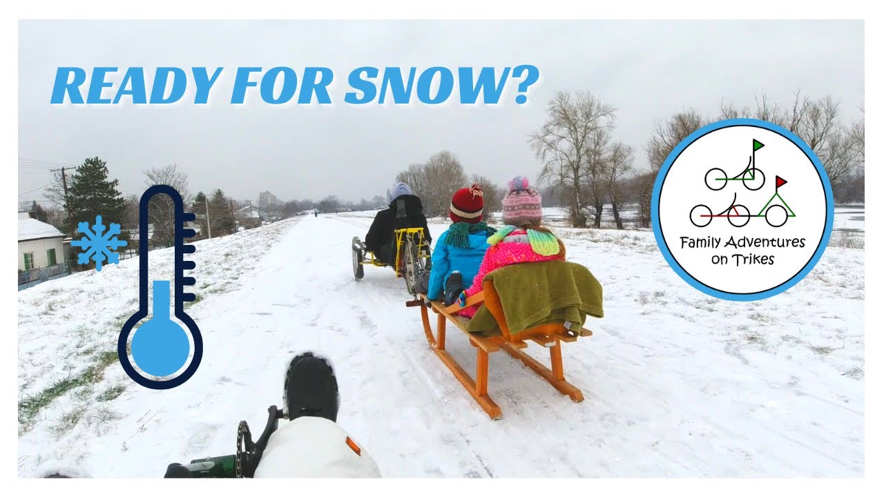 Snow cycling? Recumbent trikes and a sledge! | RECUMBENT TRIKE family vlog | Steintrikes Wild One
