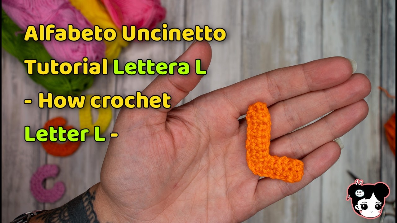 Alfabeto all'Uncinetto Facile, Veloce e piccolo - tutorial lettera L