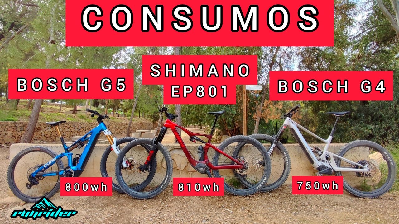 CONSUMOS DE EBIKES ACTUALES BOSCH G5 Y SHIMANO EP801