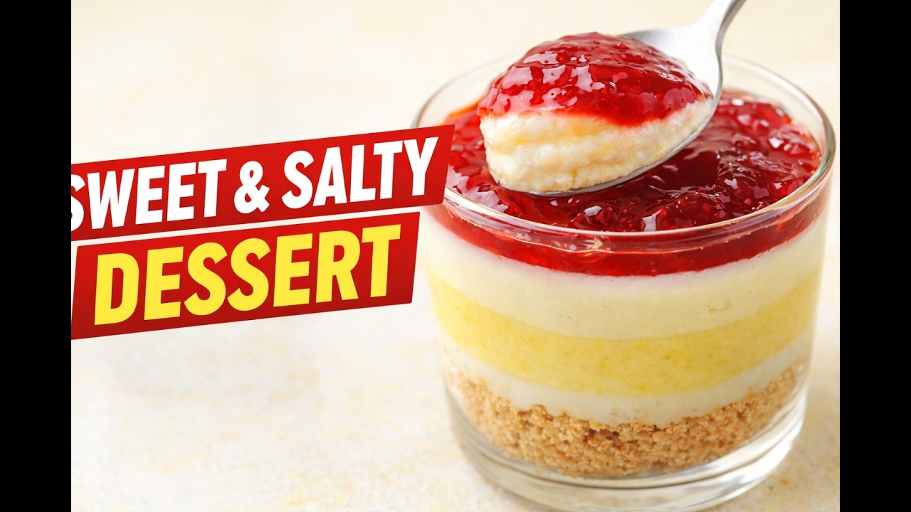 Sweet & Salty Biscuit Dessert with Lemon Filling & Italian Custard