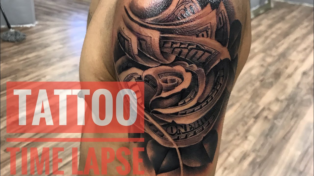 OG Abel money rose tattoo time lapse