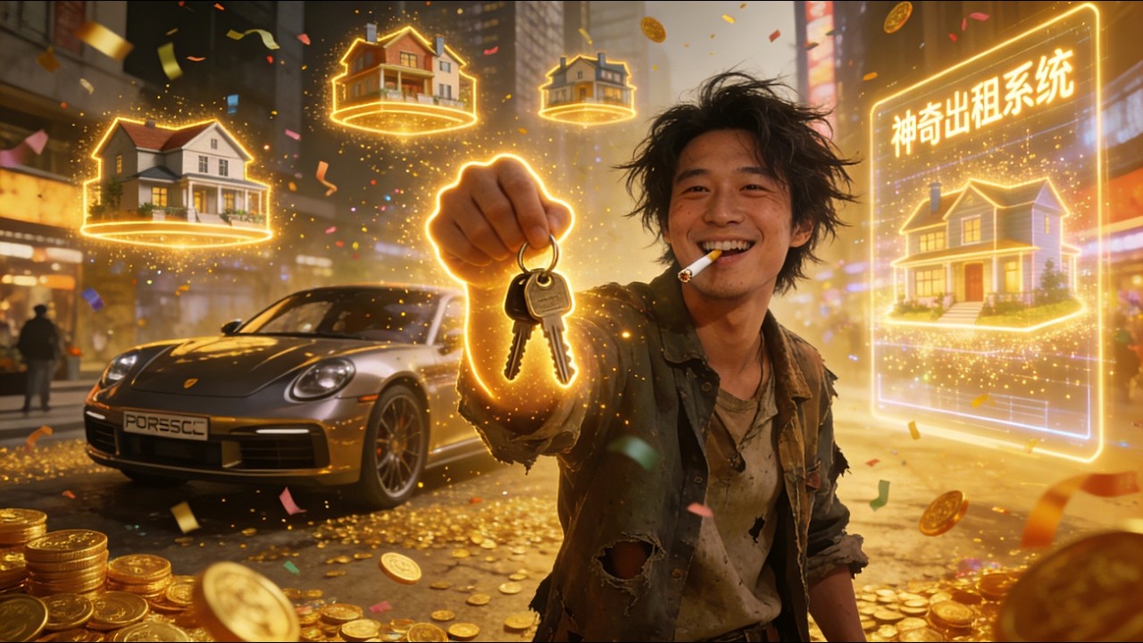 【完結】🔥 按時完成租房任務就能獲得百萬跑車？窮小子用神級出租系統致富....