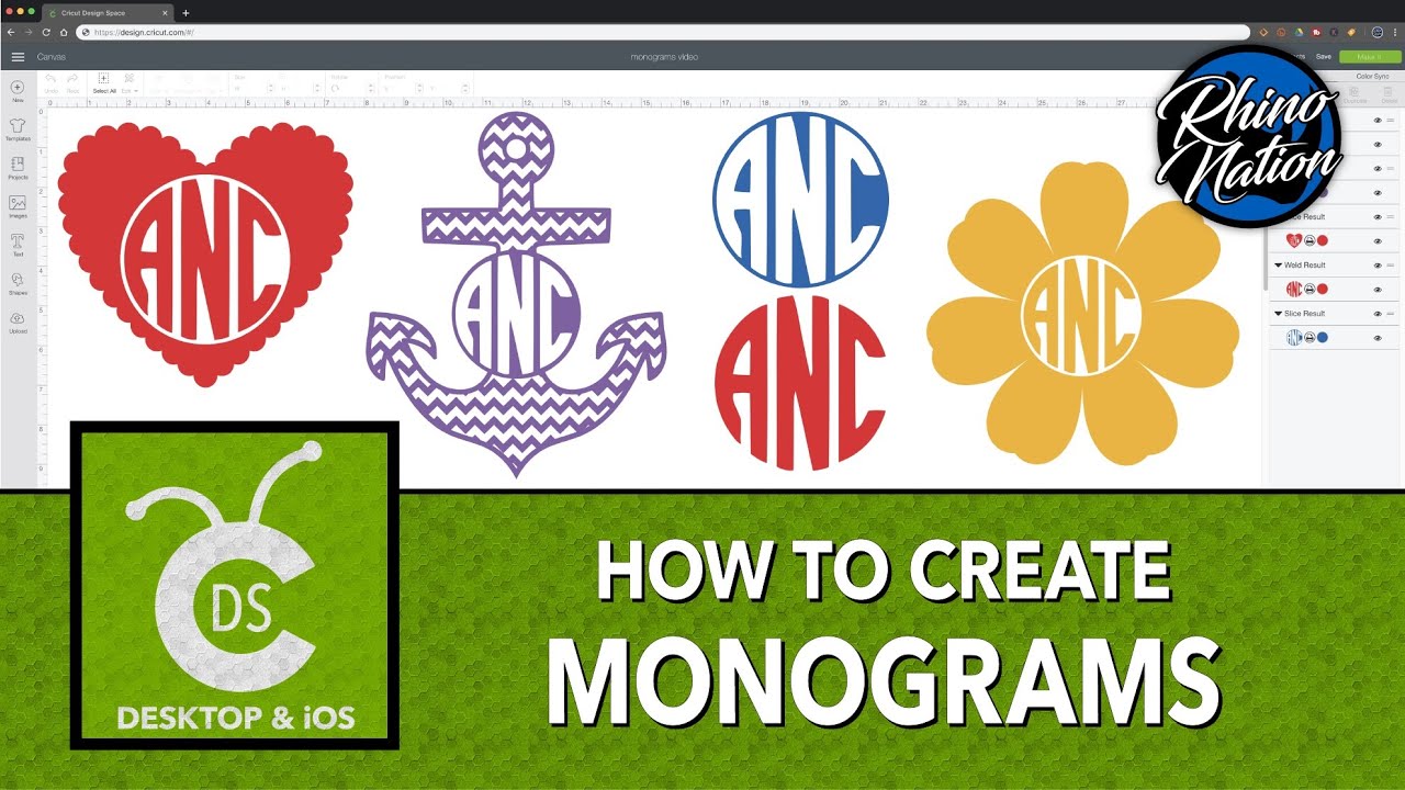 How To Create Monograms |  Cricut Design Space