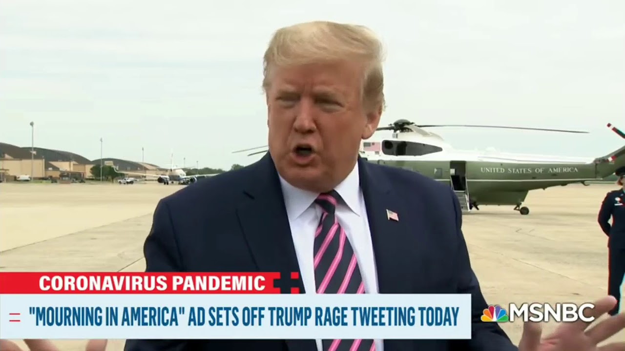 TRUMP LOSES IT OVER THE MOURNING IN AMERICA AD..