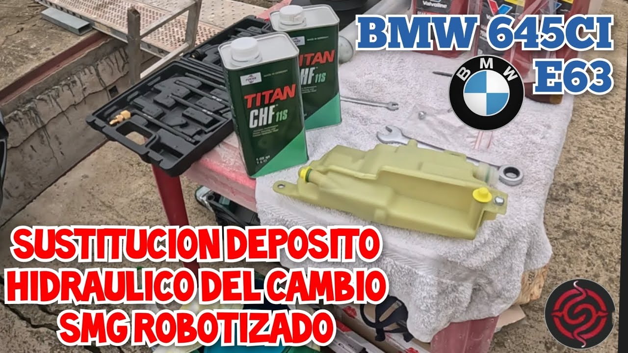 Sustituimos Deposito Hidraulico Del Cambio SMG Robotizado Del Bmw 645Ci#cambiosmg#bmw645ci#mecanica 