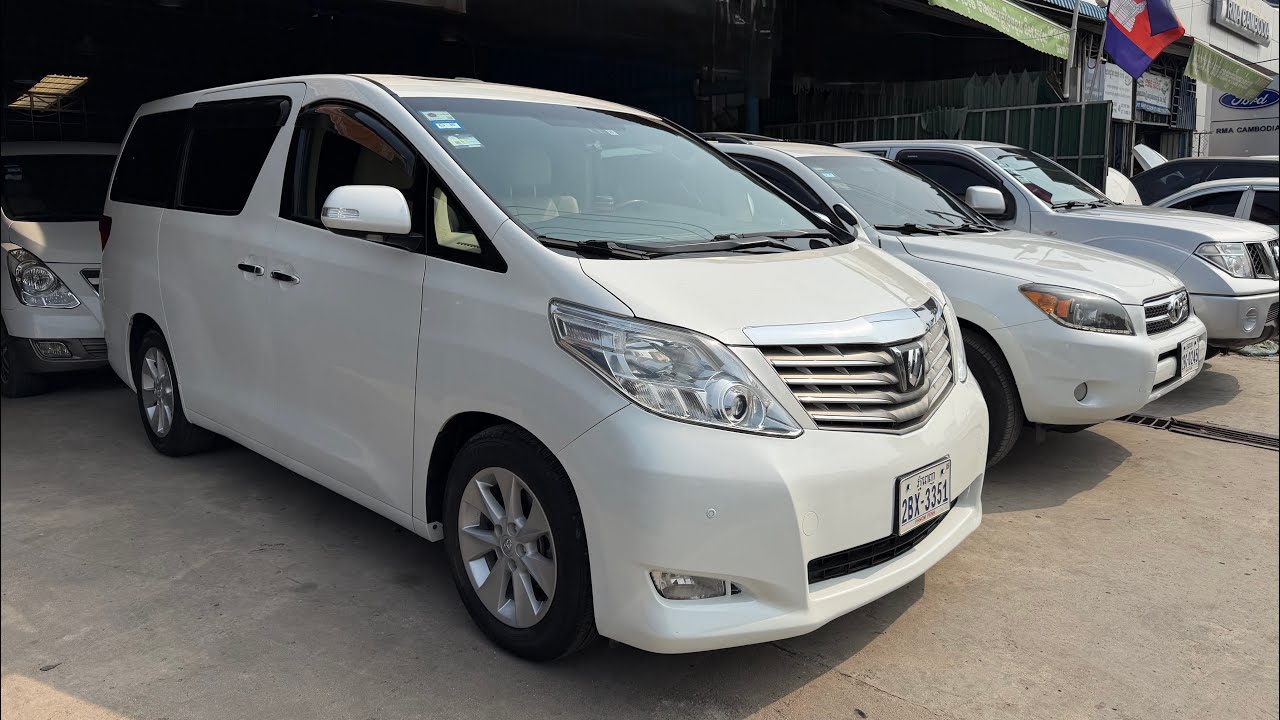 Toyota Alphard 011 ដំបូលបេីកក្នុងលឿងហ្វូលអប់សិនស្អតថ្មីណាស់/$23,xxx/te070969098/095944436/0972822001