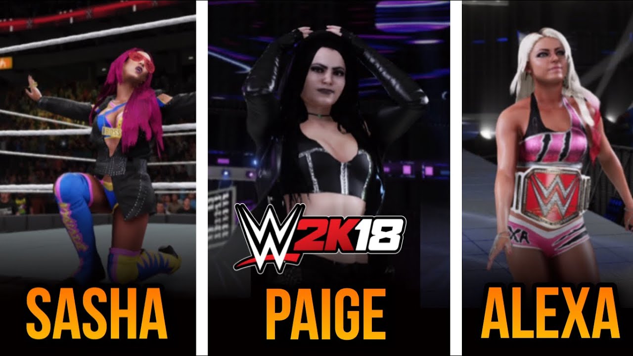 WWE 2K18 | Sasha Banks vs Paige vs Alexa Bliss | Royal Rumble Match simulation