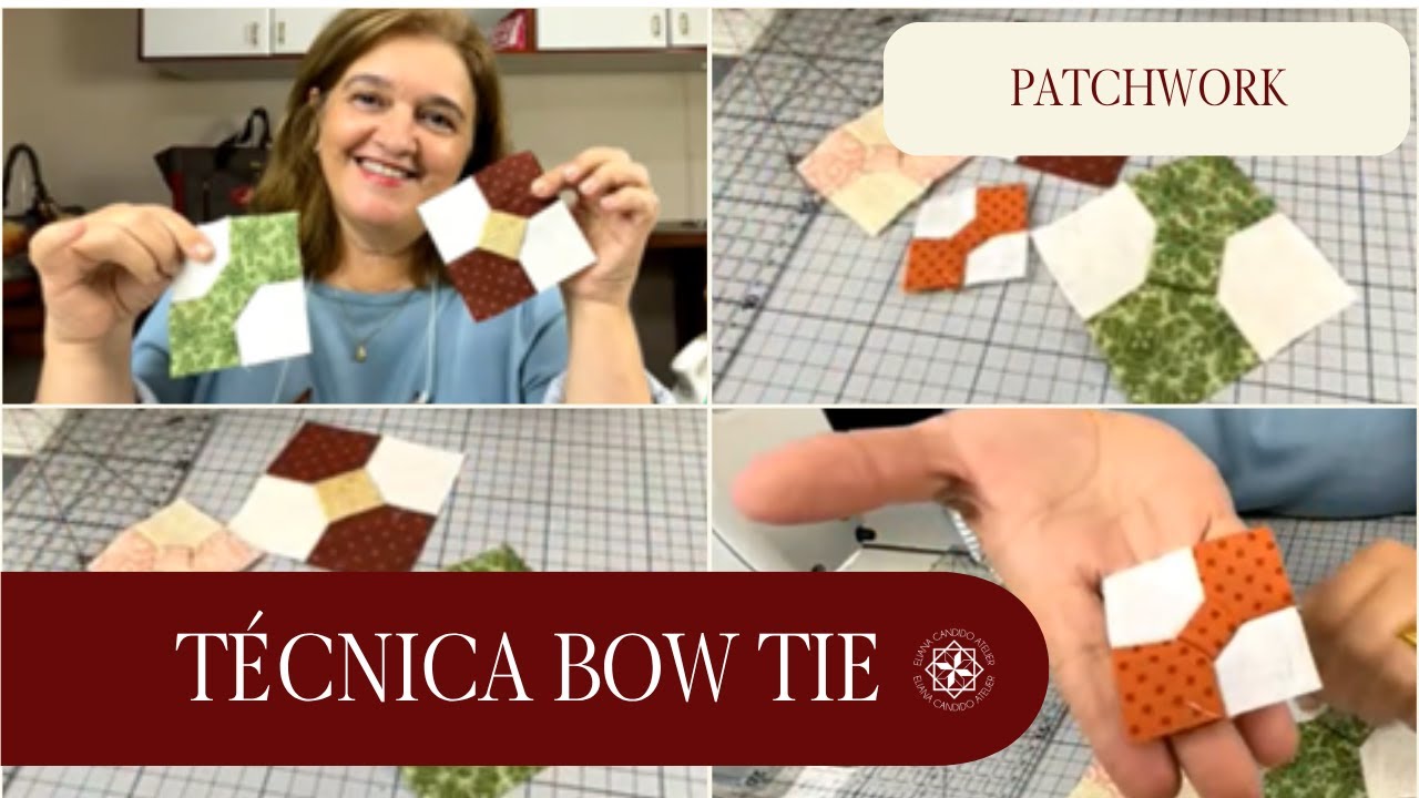 Vamos fazer uma Técnica de Patchwork? Bow Tie (Gravatinha)   