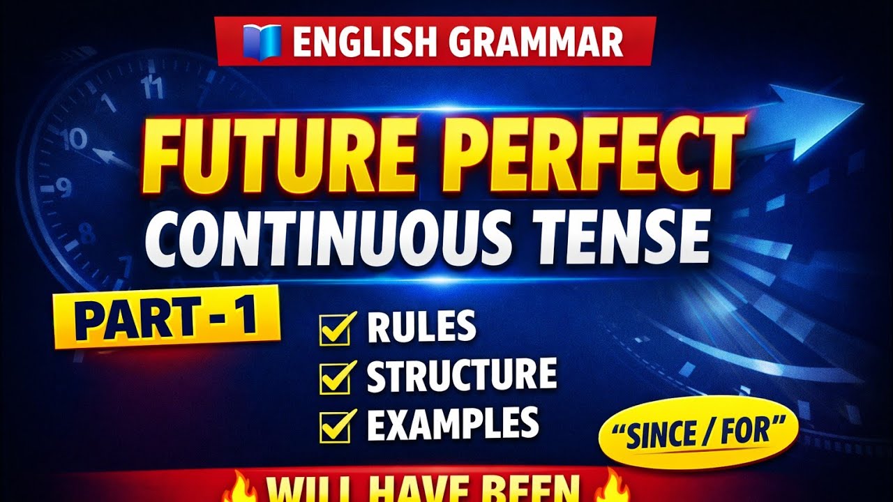 Future Perfect Continuous Tense Part-1 | Rules, Structure | English Grammar by Himanshu Sir