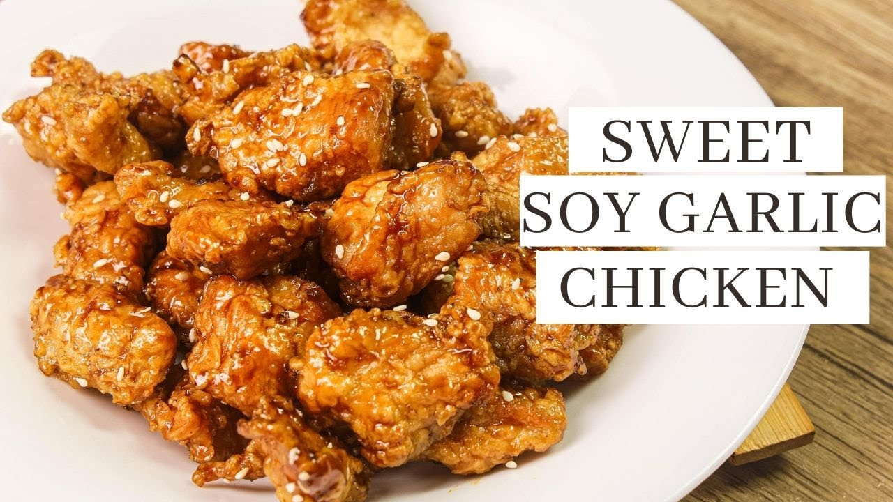 Sweet Soy Garlic Chicken Popcorn  ( Chicken Poppers )