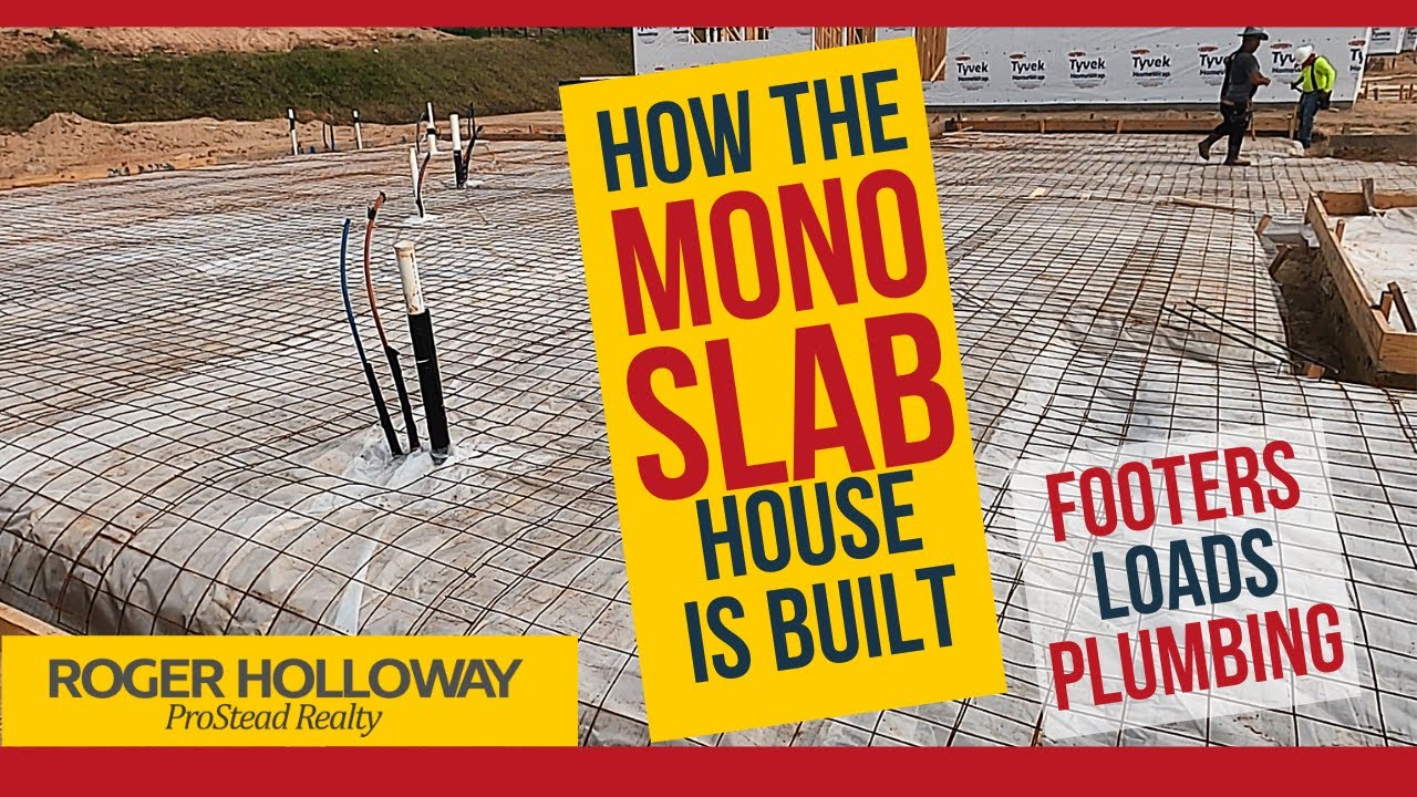 How The Mono Slab House is Built [See the Plumbing Lines]