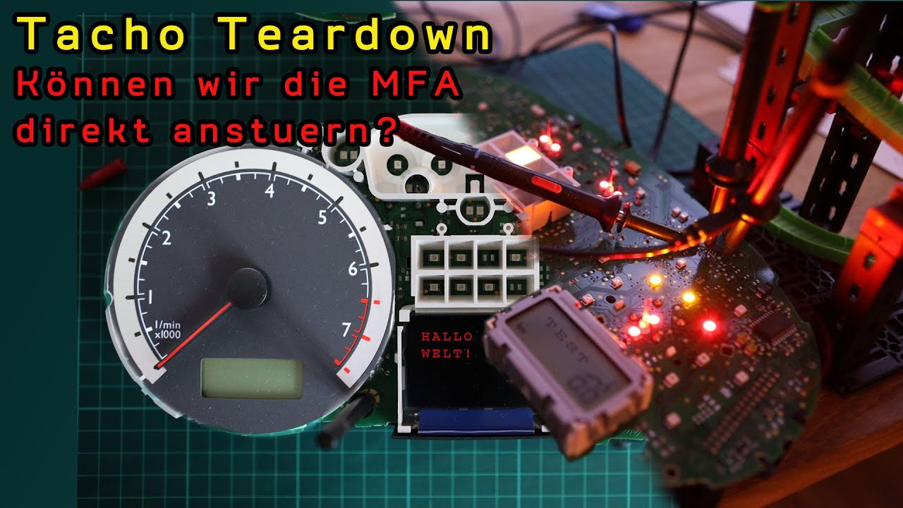 Golf 4 Tacho Teardown Reverse Engineering - Kommunikation mit der MFA