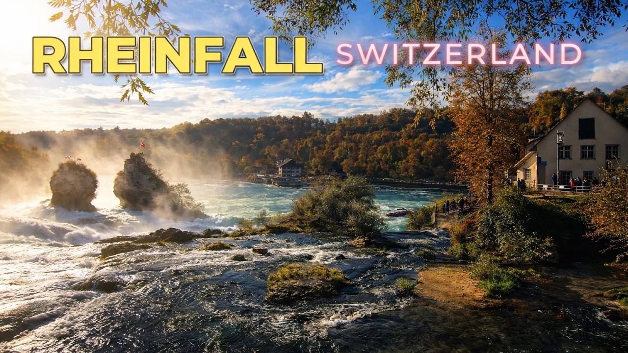 RHEINFALL in SWITZERLAND. Europe’s largest waterfall (by flow). #rheinfall #switzerland #europe