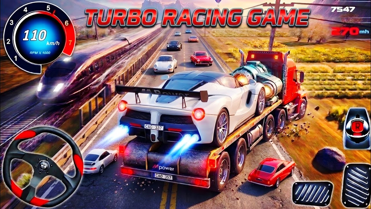 Turbo Racing Game Android Gameplay | High Speed Car Racing Challenge 🚗💨