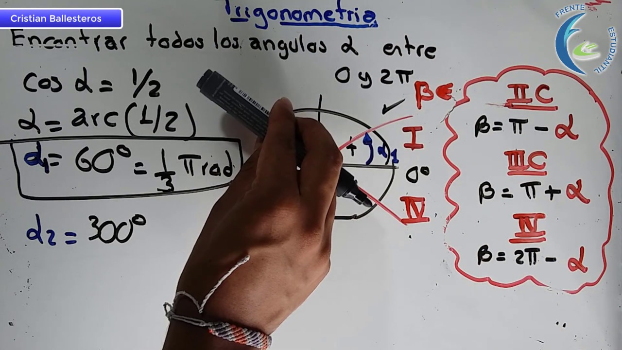 Trigonometria   Encontrar todos los angulos alfa entre 0° y 360°