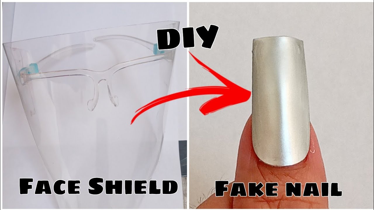 How to Make Fake Nails Using Face Shield | DIY Face Shield Fake Nails At Home