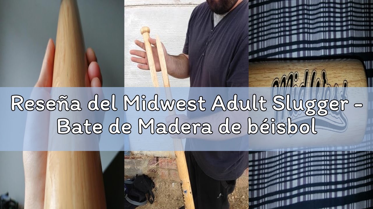 Reseña del Midwest Adult Slugger - Bate de Madera de béisbol, tamaño 34'', Color marrón